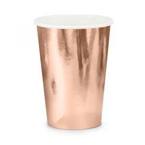 6 gobelets rose gold 220 ml - Couleur Rose