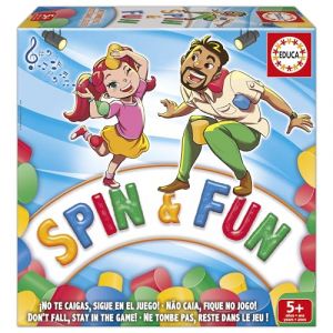 Educa Spin&Fun | Un Jeu passionnant Qui Teste l'agilité et Le Sens du Plaisir. Jeu pour 2 à 4 Joueurs et à partir de 5 Ans (20170)