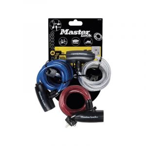 Master Lock Lot de 3 antivols cables velo cadenas a cles Longueur 1.8 m