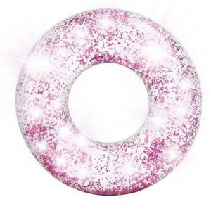 Intex Bouée tube Glitter - Rose pailleté de