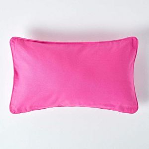 HOMESCAPES Housse de coussin Uni Fuchsia, 30 x 50 cm - Fuchsia