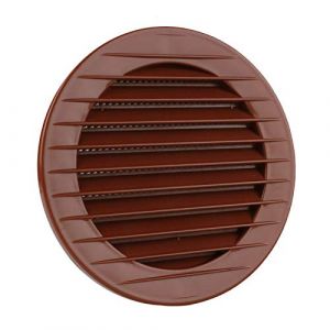 MKK Grille d'aération extérieure - Protection Contre Les Insectes - Blanc, Gris, Marron, Anthracite, Rouge Brique, 60, 70, 80, 90, 100, 110, 120, 125, 150, 160 mm, Rouge Brique, Ø 110 mm