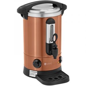 Royal Catering Distributeur D'Eau Chaude Bouilloire Percolateur Professionnel Inox 1500W 6,1L - Orange