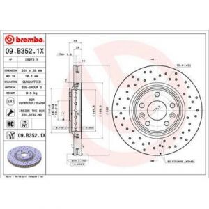 Image de Brembo 1 Disque De Frein Xtra Vernis Uv 09.b352.1x