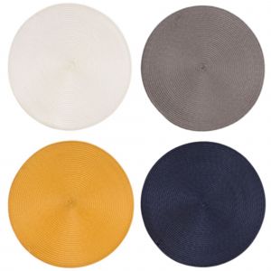 Wadiga Set de 4 sets de table ronds multicolore - 38cm