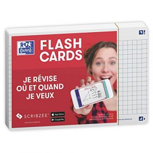 Oxford 80 flashcards - 10,5 x 14,8 cm - Flash 2.0 - Petits carreaux -