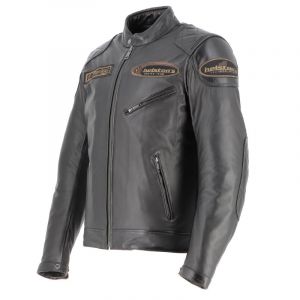 Helstons Blouson cuir Trevor marron/noir- 2XL