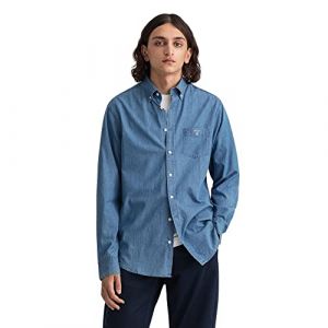 Gant (marque) Pour homme. Chemise Regular Fit bleu