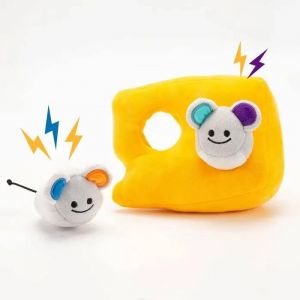Jouet Interactif Pour Chien Souris Et Fromage 2en1 Pour Chiots Avec Sifflet