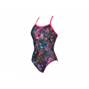 Image de Arena Maillot de bain 1 piece mountains texture light drop back rose multi couleur 40