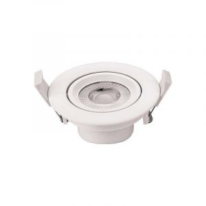 Optonica Downlight LED 5W rond ?90mm Blanc - Blanc du Jour 6000K