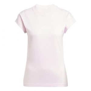 Adidas T-shirt Essentials Linear manches courtes rose clair femme - M