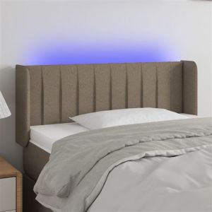 VidaXL T&ecirc;te De Lit &Agrave; Led Taupe 83x16x78/88 Cm Tissu