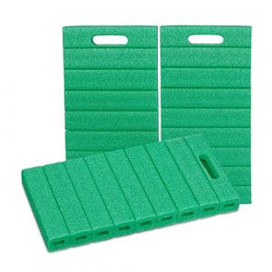 Relaxdays Tapis de jardinage en lot de 3, coussin pour genoux pratique, garage, protection, hlp : 4 x 39,5 x 20 cm, vert