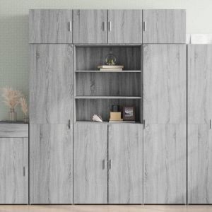 VidaXL Buffet haut sonoma gris 80x42,5x185 cm bois d'ingénierie