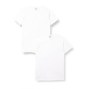 Image de Petit Bateau Lot de 2 tee-shirts manches courtes blancs gar&ccedil;on en coton
