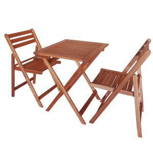 Image de Forest Style Salon de jardin 2 places - une table et 2 chaises en bois