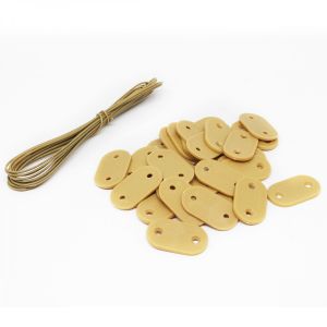 Linxor Kit de fixation pour brise vue, canisse anti-UV - 30 plaquettes + 4.20 m de fil - Beige
