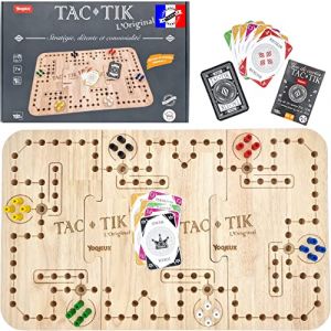 YOOJEUX TAC-TIK L'Original 2 à 6 Joueurs Jeu de Société Plateau Bois Massif Fabriqué en France