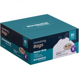 Songmics Sacs poubelles résistants pour poubelles de cuisine 50l 80pièces blanc