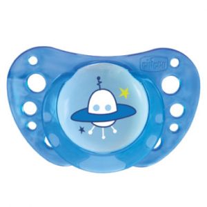 Chicco Sucettes calmantes Physio Air bleu, 12M+, Silicone, Gar&ccedil;on
