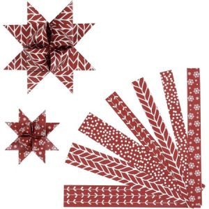 Creotime Kit de création d'étoile en papier - Rouge - 6,5 et 11,5 cm - 60 pcs
