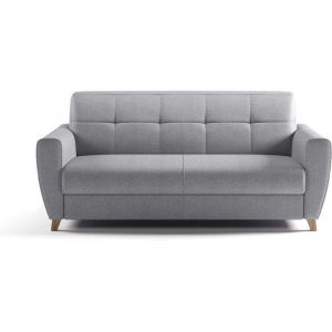 Canap&eacute; convertible express 3 places sky - tissu gris - 192 x 100 x 88 cm