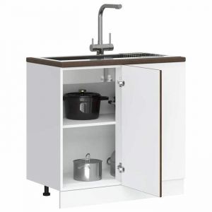 VidaXL Meuble Bas Du Lavabo Chêne Marron Bois D'ingénierie