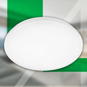 BRILONER - Plafonnier LED blanc neutre, classe énergétique A, 12W, 2520lm, 50.000h éclairage, plafond salon, lustre chambre, luminaire plafonnier, lustre cuisine, 38 x 6,5 cm, blanc