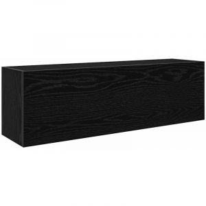 VidaXL Armoire Murale De Bain Noir 100x25x30 Cm Bois D'ingénierie