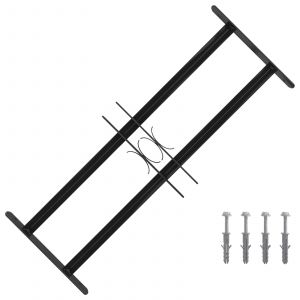 VidaXL Grille de Fen&ecirc;tre Noir 76 x 30 cm Acier enduit de poudre