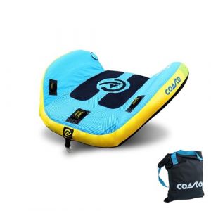 Coasto - Bouée Tractée Beagle 2 Places PB-CBBEAGLE2 - pour 2 Personnes - Charge Maximale 154 kg - Revêtement Nylon 420 D Résistant et Performant - Sac de Rangement Inclus - 175 x 150 cm