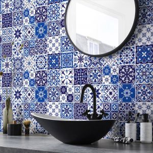 Stickers muraux - Sticker Mural Carrelage adhésif Cuisine Salle de Bain - 24 Stickers CARRELAGES PHIFIPA - 24stickers10x10cm