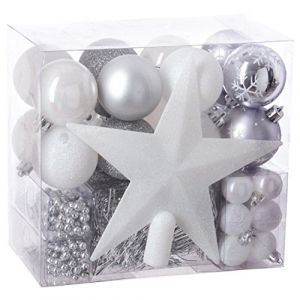 Kit de décoration de sapin de Noël Aspen Argent