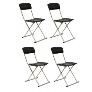 Lot de 4 Chaises Pliables "Surpiq" 84cm Noir Prix