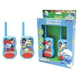 Lexibook Los Pitufos, Walkie-Talkies 200m, Juego de comunicación para niños, Clip para cinturón para Transporte, Funciona con Pilas, Azul, TW12SF