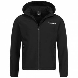 KIRKJUB&Oslash;UR "Hestur" Hommes Veste SOFTSHELL colonne d'eau 10 000 mm noir