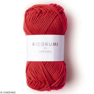 Rico Design Fil à crocheter en coton - Ricorumi - Rouge - 25 g