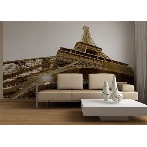 Image de AG Eiffel Tower black and white, photo murale intissée, 360x270 cm, 4 parts