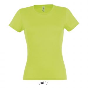 Sol's Miss - Tee-Shirt Femme léger - Col échancré - 100% Coton - Vert Pomme - S