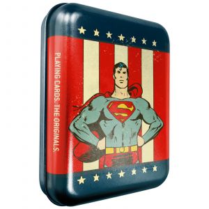 Image de Cartamundi DC Comics Superman Jeu de Cartes en métal rétro en Relief