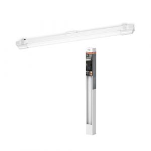 Osram Réglette LED 60 cm, blanc chaud 3000 K, 1260 lumens, plafonnier ou applique murale, installation sans outil, lumière à économie d'énergie IP20, 12 W, blanc