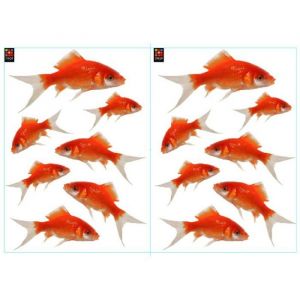 Plage Sticker Poissons S 21 cm x 29.7 cm