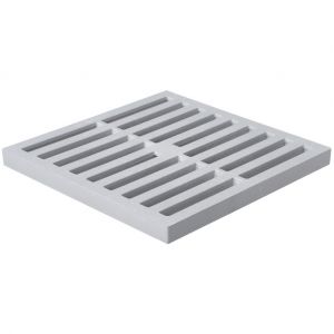 First Plast Grille de sol polypropylène 383x383mm - Gris -