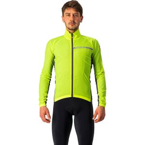 Castelli Squadra Stretch Cycling Jacket AW21 - YELLOW FLUO-DARK GRAY - XS, YELLOW FLUO-DARK GRAY
