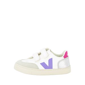 Veja Baskets basses Small V-12 Chromefree cuir velcro Blanc