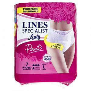Lines Specialist - Culottes absorbantes pour fuites urinaires 7 pi&egrave;ces Taglia L