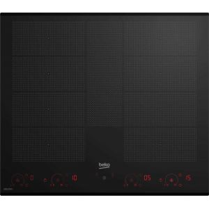 Beko Table de Cuisson Induction HII68811NT Encastrable, 8 Inducteurs + 1 Zone flexible, 60 cm, Noir
