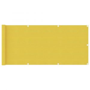 Écran de balcon brise pare vue protection confidentialité 75 x 500 cm PEHD jaune 02_0010195