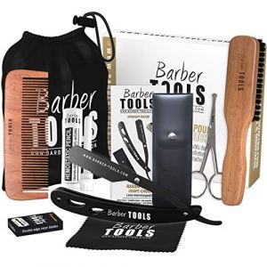 Barber Tools Kit/Set/Coffret (12 PRODUITS) dentretien et de soin pour barbe avec Soin de barbier Cosmetique